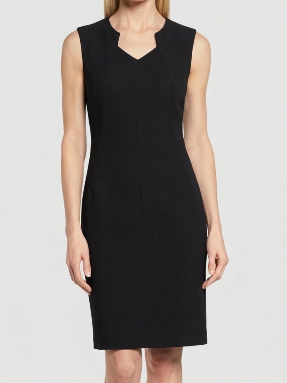 HUGO BOSS Black Stretch Wool Dokysa Sheath Career Dress Size 4